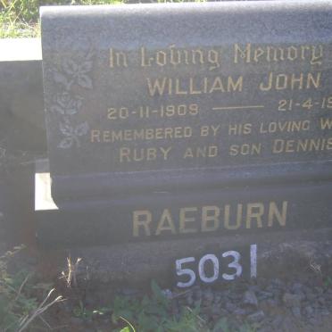 RAEBURN William John 1909-1981
