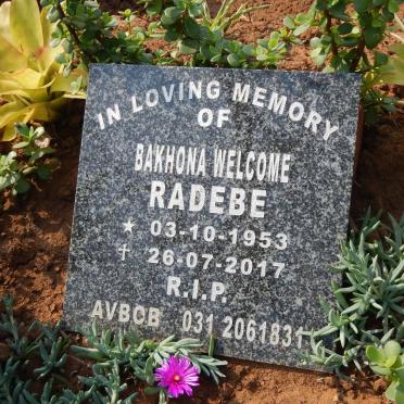 RADEBE Bakhona Welcome 1953-2017