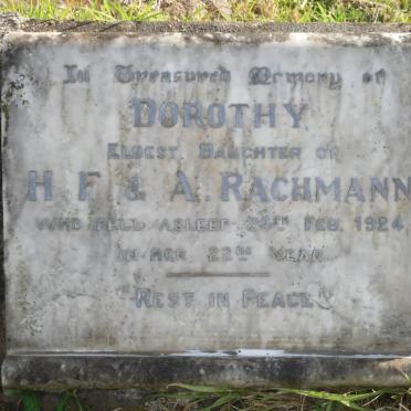 RACHMANN Dorothy -1924