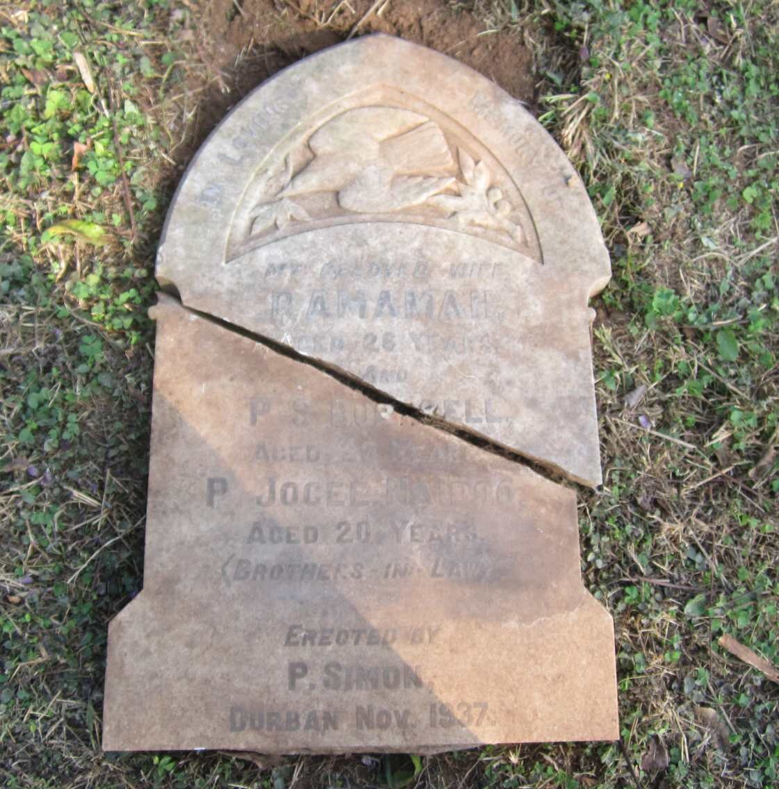 RAMAMAH -1932 ::  BURRELL P.S. :: NAIDOO P. Jogee -1936