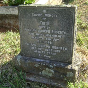 ROBERTS William Joseph -1965 &amp; Edith -1948