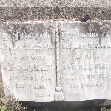 ROBERTS William A.O. -1955 :: ROBERTS Aaron J. -1936