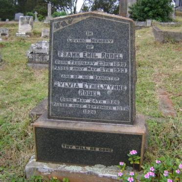 RODEL Frank Emil 1899-1933 :: RODEL Sylvia Ethelwynne -1926-1926