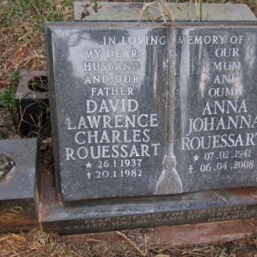 ROUESSART David Lawrence Charles 1937-1982 &amp; Anna Johanna 1941-2008