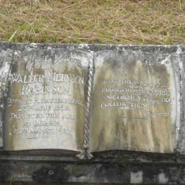 ROBINSON Walter Mervyn 1898-1933