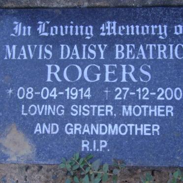 ROGERS Mavis Daisy Beatrice 1914-2004