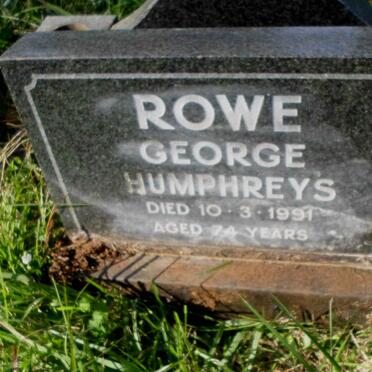 ROWE George Humphreys -1991