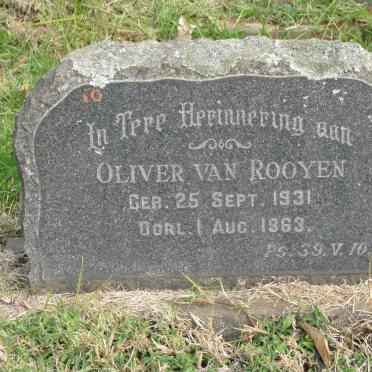 ROOYEN Oliver, van 1931-1963