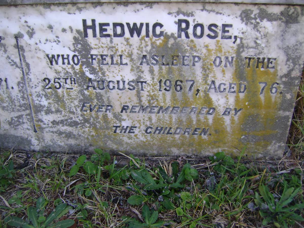 ROSE Ernestine -1923 :: ROSE Ernest Martin -1942 :: ROSE Hedwig -1957