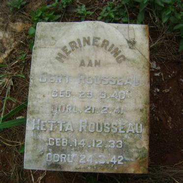 ROUSSEAU Gert 1940-1941 :: ROUSSEAU Hetta 1933-1942