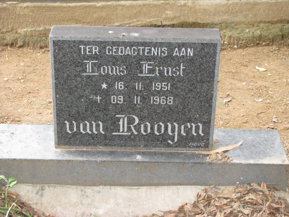 ROOYEN Louis Ernst, van 1951-1968