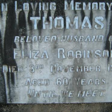 ROBINSON Thomas -1929