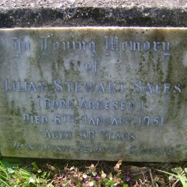 SATES Eric Harold -1951 &amp; Lilian Stewart ARNESEN -1951