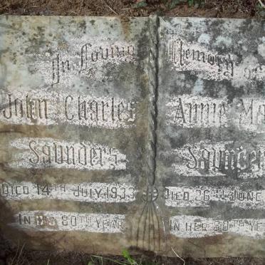 SAUNDERS John Charles -1933  &amp; Annie Maria -1943
