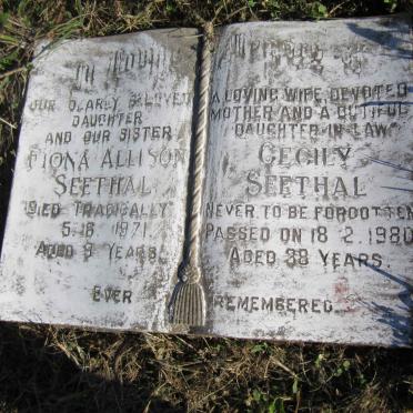 SEETHAL Fiona Allison -1971 :: SEETHAL Cecily -1980