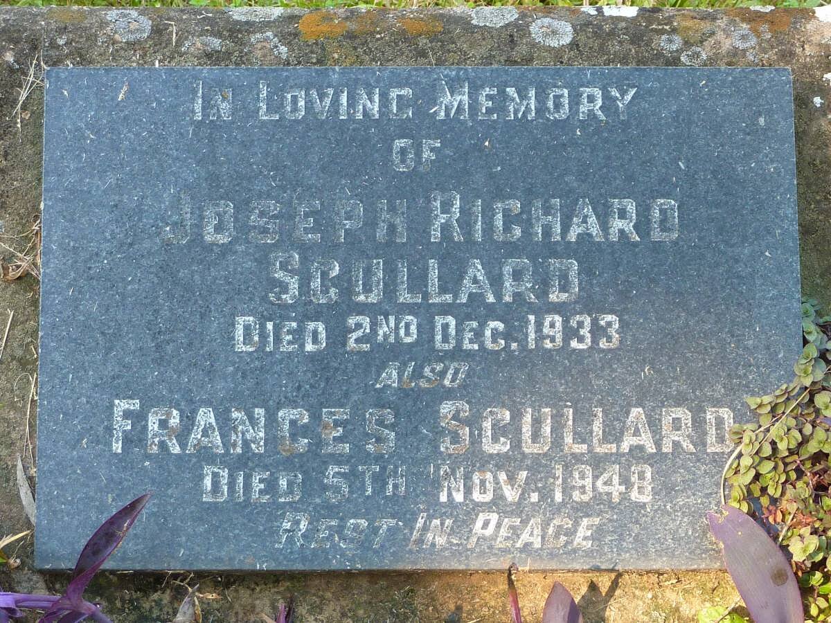 SCULLARD Joseph Richard -1933 &amp; Frances -1948
