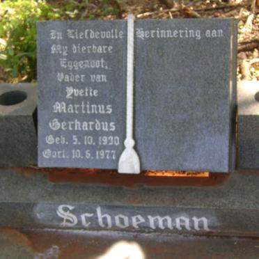 SCHOEMAN Martinus Gerhardus 1930-1977