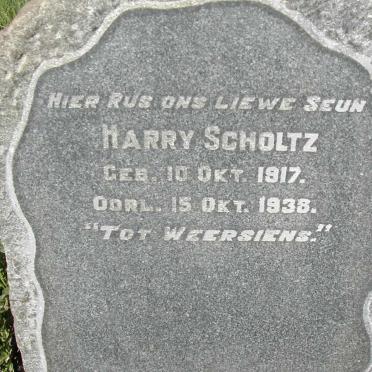 SCHOLTZ Harry 1917-1938