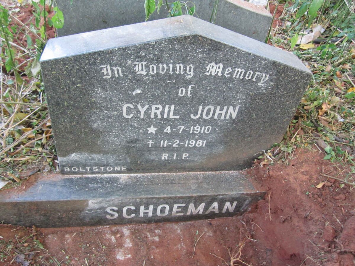 SCHOEMAN Cyril John 1910-1981