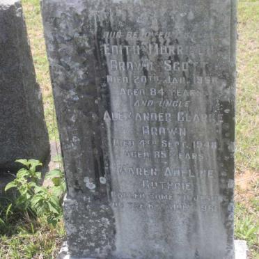 SCOTT Edith Morrison Brown -1960 :: BROWN Alexander Clarke -1948 :: GUTHRIE Karen Adeline -1961