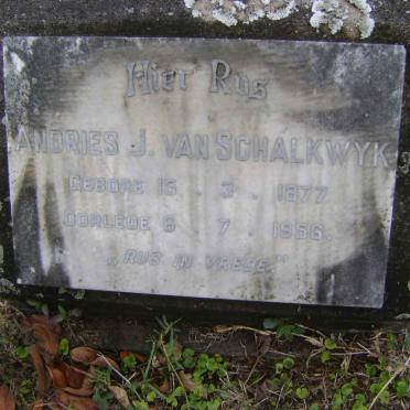 SCHALKWYK Andries J., van 1877-1956