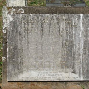 SCHWARTZEL Arthur Frederick James -1962