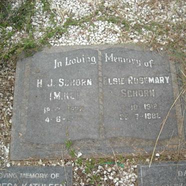 SCHORN H.J. &amp; Elsie Rosemary 1912-1982