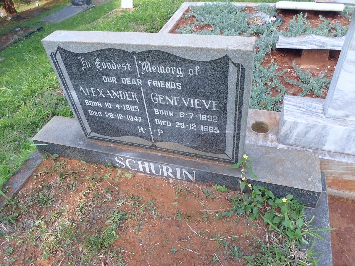 SCHURIN Alexander 1883-1947 &amp; Genevieve 1892-1985