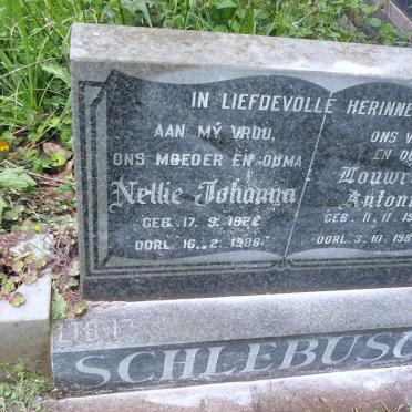 SCHLEBUSCH Louwrens Antonie 1920-1987 &amp; Nellie Johanna 1922-1986