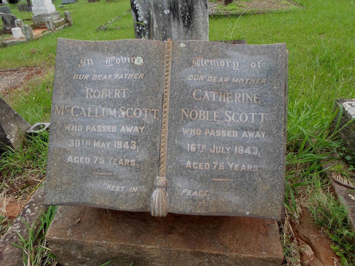 SCOTT Robert McCallum -1943 &amp; Catherine Noble -1943
