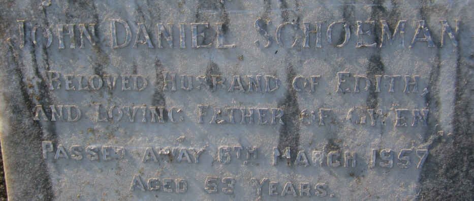 SCHOEMAN John Daniel -1957