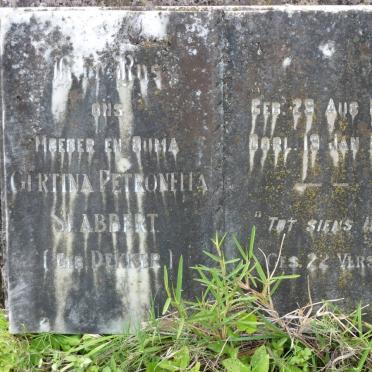 SLABBERT Gertina Petronella nee DEKKER 1877-1952