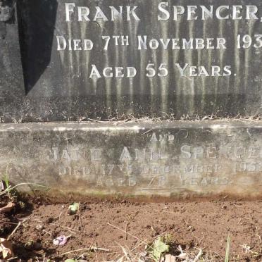 SPENCER Frank -1937 &amp; Jane Ann -1958
