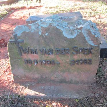 SPEK Willem Frederik, van der 1908-1982