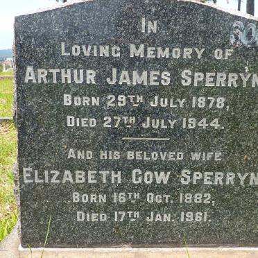 SPERRYN Arthur James 1878-1944 &amp; Elizabeth Gow 1882-1961