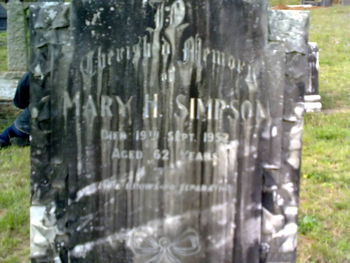 SIMPSON Mary H. -1952
