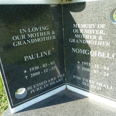 SITHOLE Pauline 1930-2000 :: SITHOLE Nomgqibelo 1953-2010