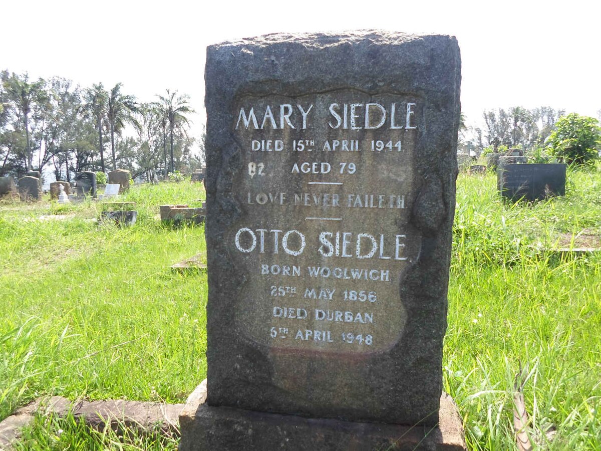 SIEDLE Otto 1856-1948 &amp; Mary -1944
