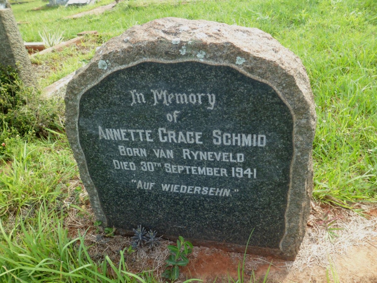 SMIDT Annette Grace nee VAN RYNEVELD -1941