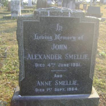 SMELLIE John Alexander -1951 &amp; Anne -1964