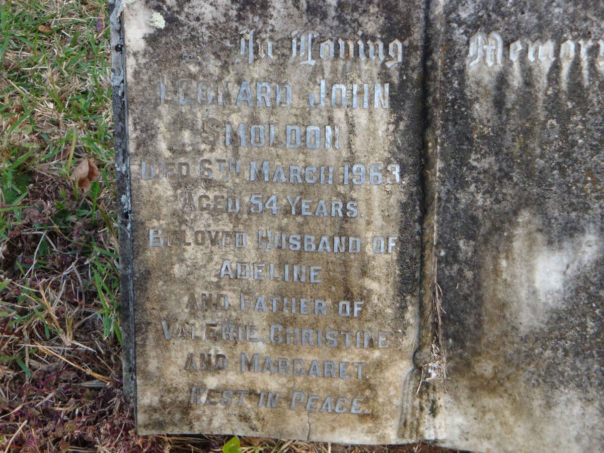 SMOLDON Leonard John -1963