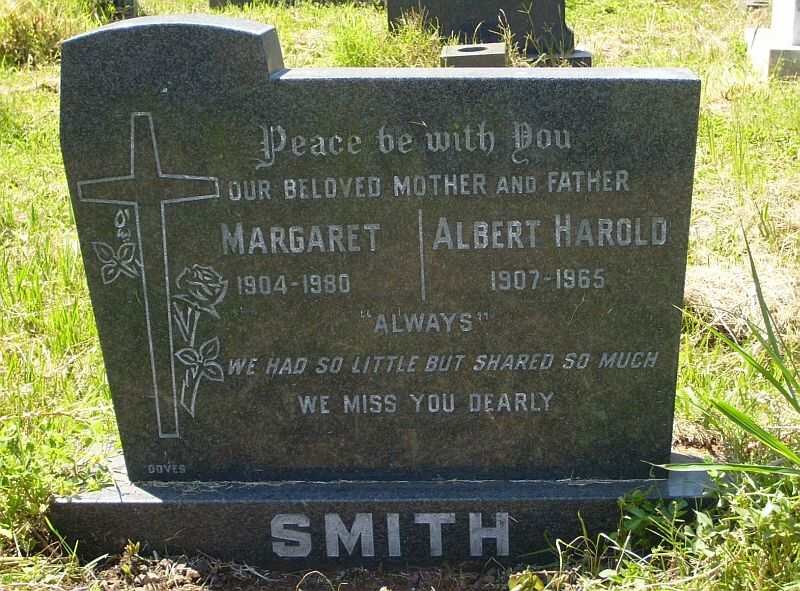 SMITH Albert Harold 1907-1965 &amp; Margaret 1904-1980