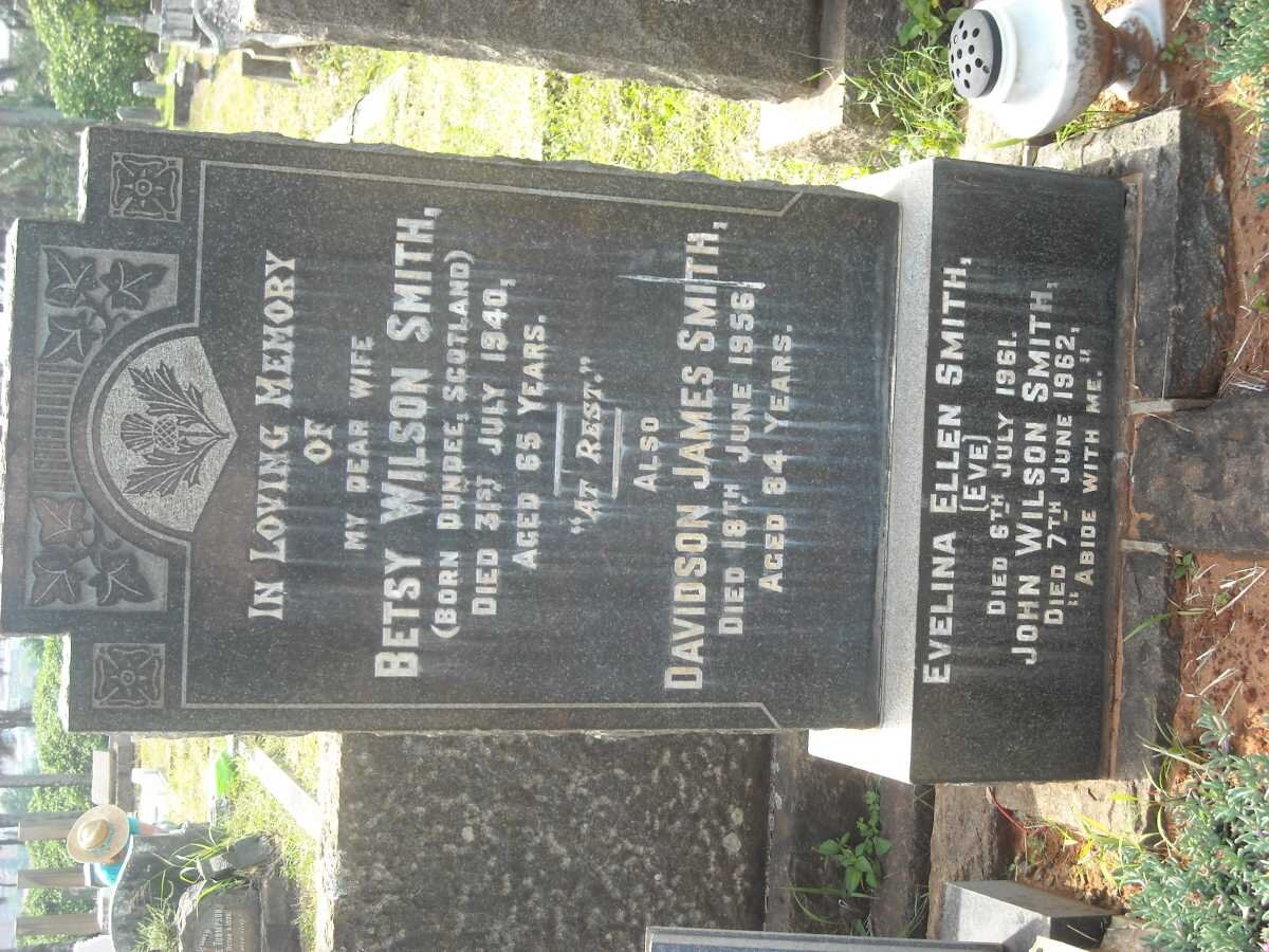 SMITH Davidson James -1956 &amp; Betsy Wilson -1940 :: SMITH John Wilson -1962 &amp; Evelina Ellen -1961