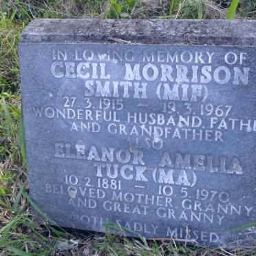 SMITH Cecil Morrison 1915-1967 &amp; TUCK Eleanor Amelia 1881-1970