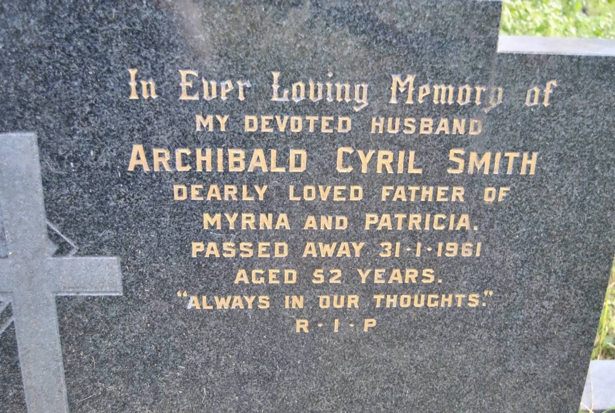SMITH Archibald Cyril -1961