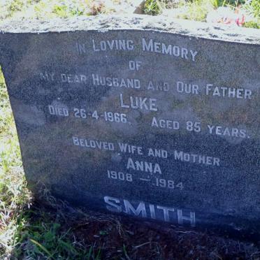  SMITH Luke -1966 &amp; Anna 1908-1984