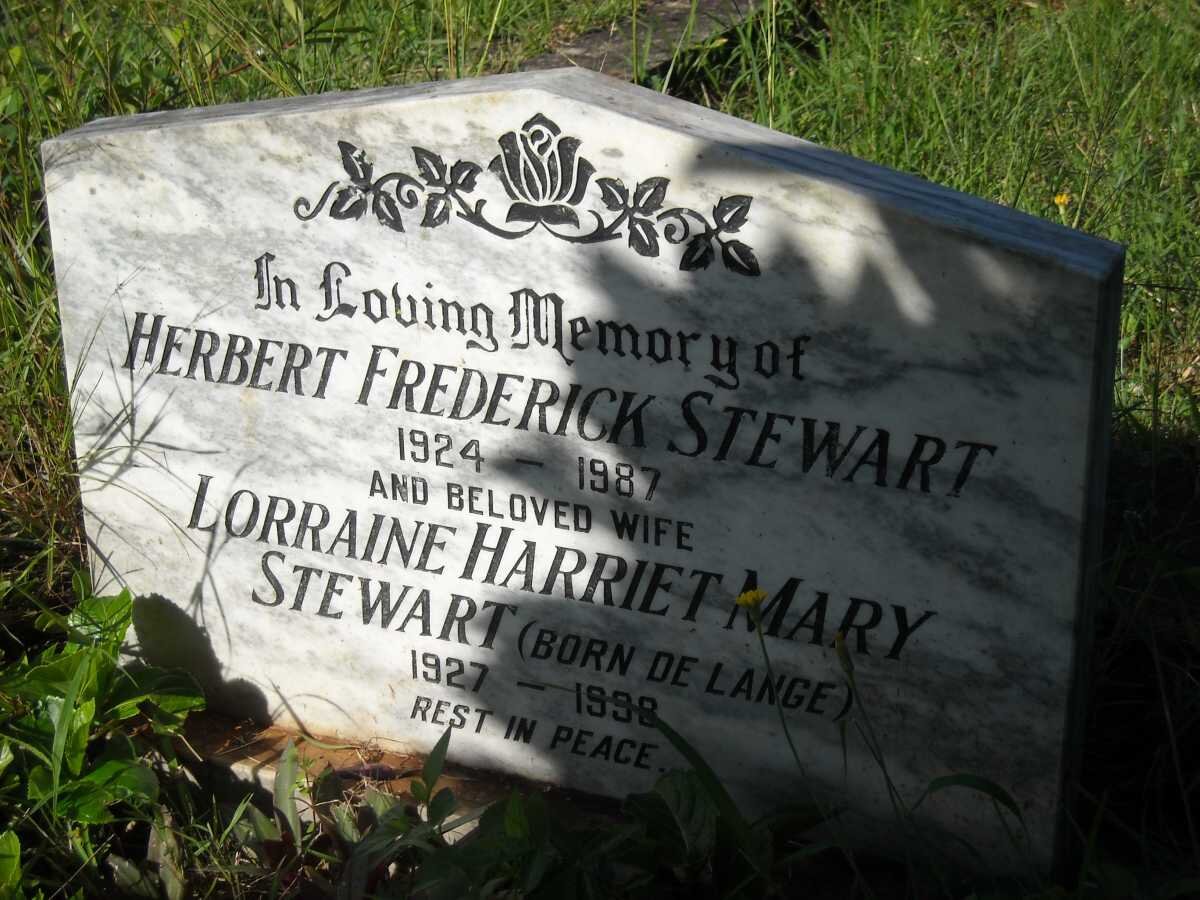 STEWART Herbert Frederick 1924-1987 &amp; Lorraine Harriet Mary de LANGE 1927-1998