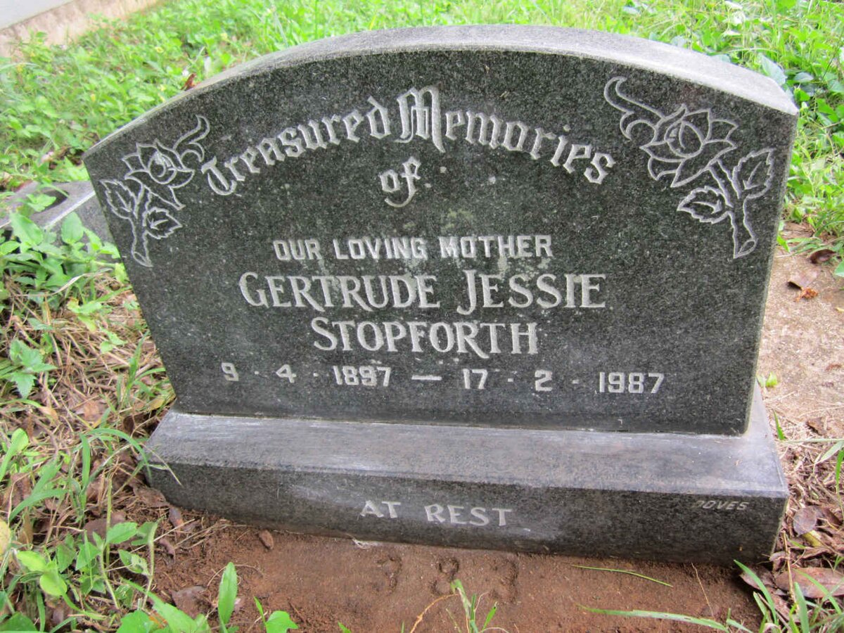 STOPFORTH Gertrude Jessie 1897-1987