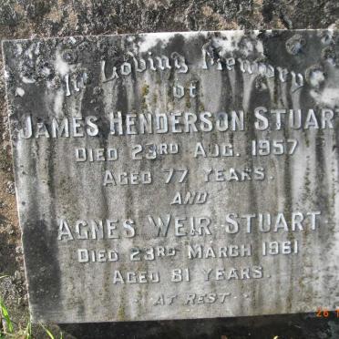 STUART James Henderson -1957 &amp; Agnes Weir -1961