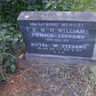 STEVENS I.R.M.H. Eunice Williams -1973 :: STEVENS Royal W. 1923-1997